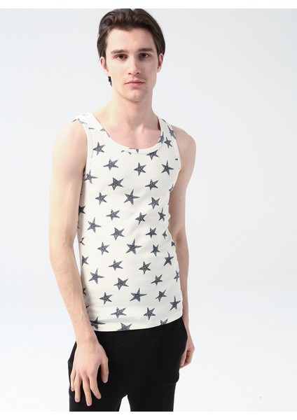 Krem Erkek Iç Giyim Atlet 100TDNATL007082