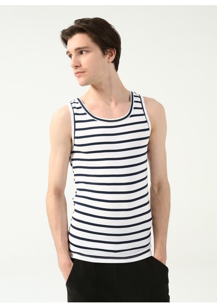 Beyaz - Siyah Erkek Iç Giyim Atlet 100TDNATL007089 fiyatları