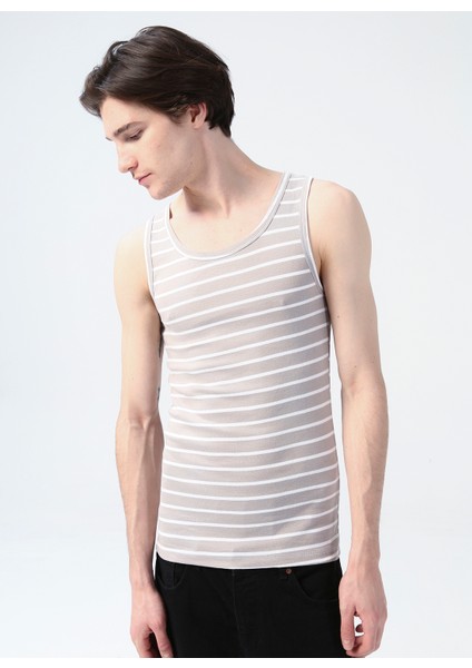 Kahve Melanj Erkek Iç Giyim Atlet 100TDNATL007088