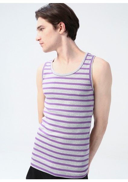 Gri - Mor Erkek Iç Giyim Atlet 100TDNATL007037