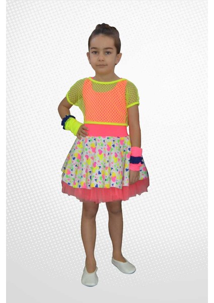 Modern Dans Bale Kostümleri Fosforlu Elbise