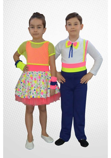 Modern Dans Bale Kostümleri Fosforlu Elbise fiyatları