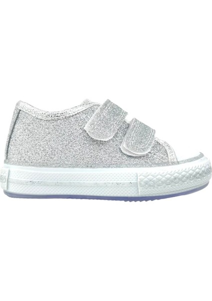 Kız Çocuk Işıklı Keten Ayakkabı Lame Sim