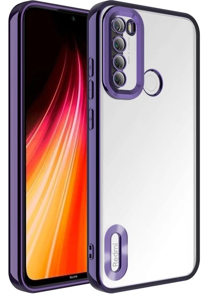 Xiaomi Redmi Note 8 Kılıf Kamera Korumalı Logo Gösteren Şeffaf Kapak