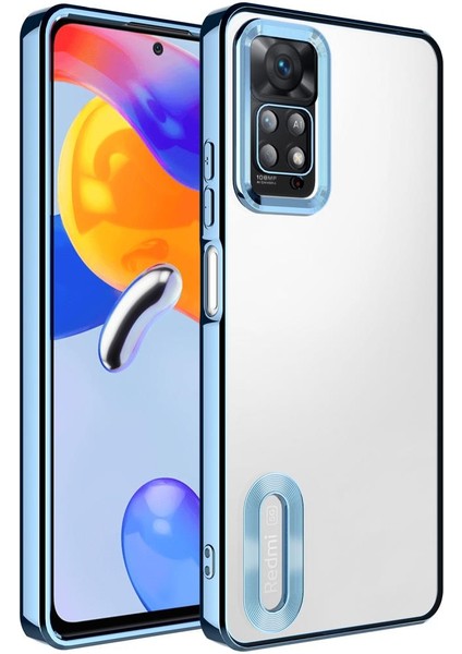 Xiaomi Redmi Note 11 Pro 5g Kılıf Kamera Korumalı Logo Gösteren Şeffaf Kapak