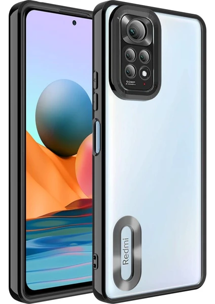 Xiaomi Redmi Note 11 Pro 5g Kılıf Kamera Korumalı Logo Gösteren Şeffaf Kapak