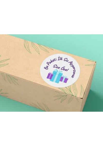 Casalınghı Bu Paketi Ilk Siz Açıyorsunuz Etiketi Yuvarlak Mat Stıcker 4 cm (33 Adet)
