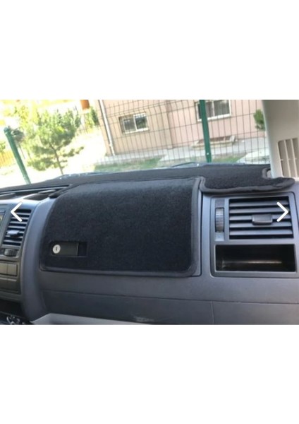 2003-2016 Modellerine Uygun Volkswagen Transporter T5 Torpido Koruma Halısı Siyah Kenar Renk Siyah modelleri