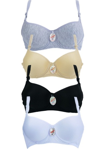 Kadın Dolgusuz Balenli 4 Lü Sütyen