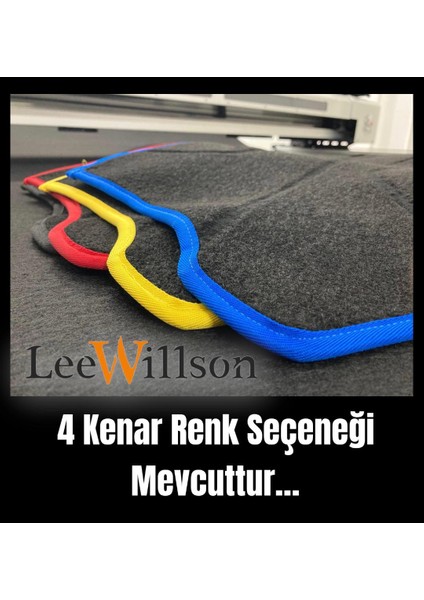 2004-2008 Modellerine Uygun Volkswagen Caddy Torpido Koruma Halısı Siyah Kenar Renk Mavi modelleri