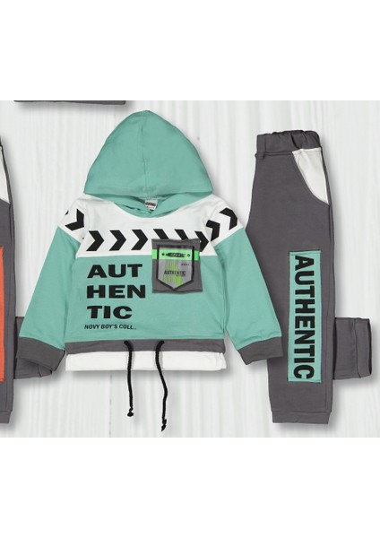 Authentic Baskılı 2'li Erkek Takım -2061
