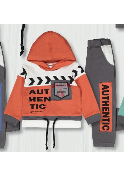 Authentic Baskılı 2'li Erkek Takım -2061