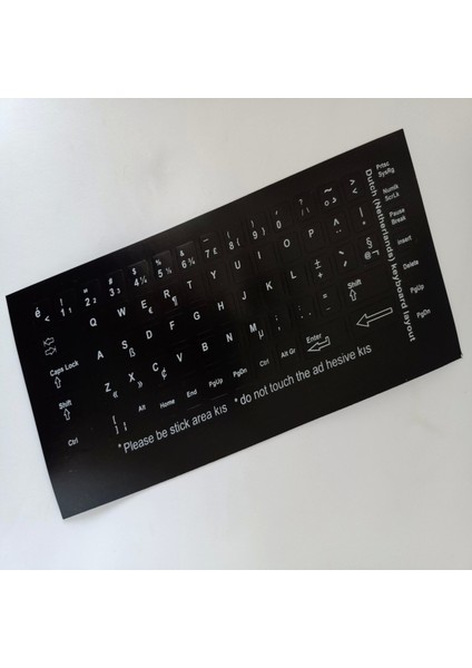 Hollanda Dili Klavye Etiketi Sticker Çıkartma Harf