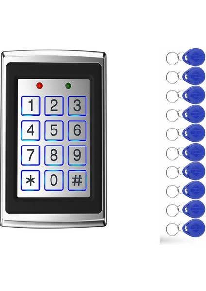 x P200 -Rfid Şifreli Geçiş Kapı Kilidi 10 Tag