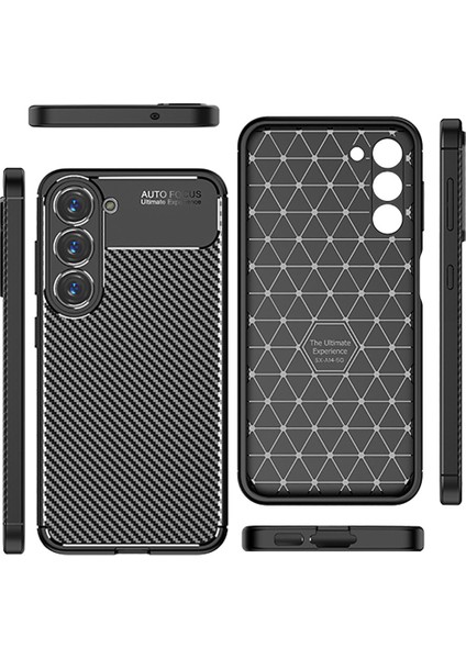 Samsung Galaxy S23 Karbon Görünümlü Silikon Kılıf Voyonero Kapak