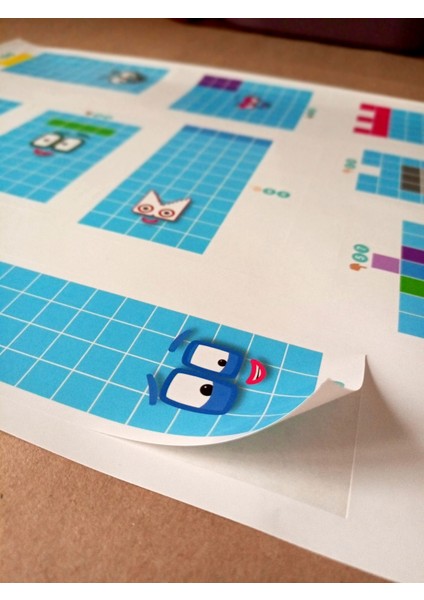 Numberblocks 50 Numara Set Sticker Etiket