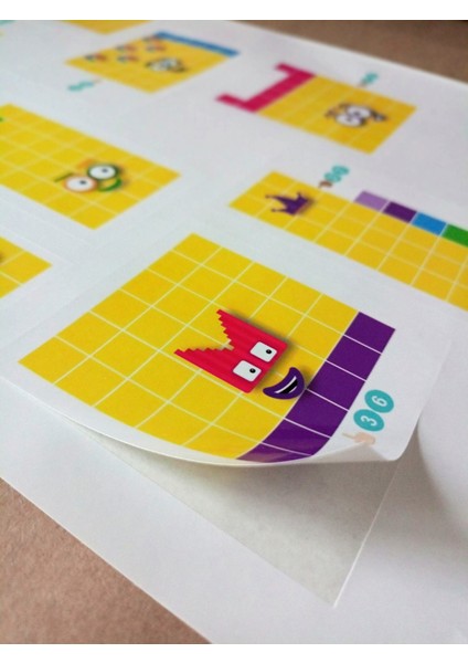 Numberblocks 30 Numara Set Sticker Etiket