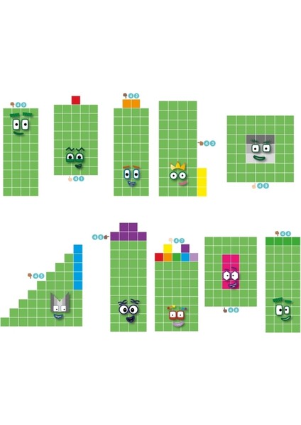 Numberblocks 40 Numara Set Sticker Etiket fiyatları