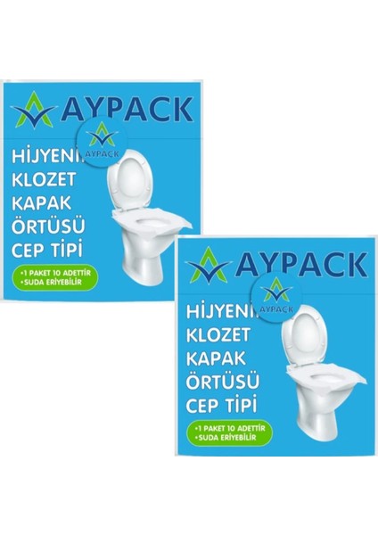 Hijyenik Taşınabilir Klozet Kapak Örtüsü Cep Tipi 10'lu 2'lipaket