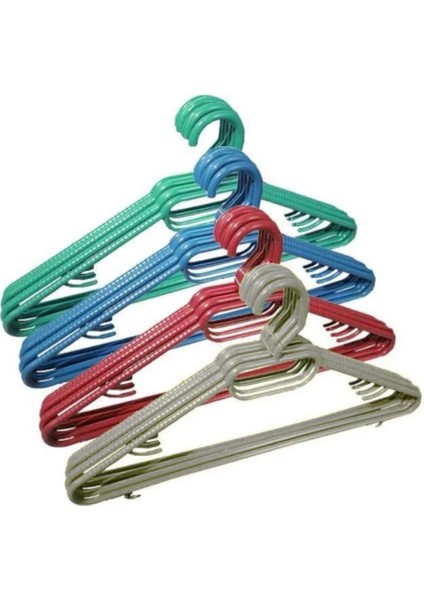 24 Adet Plastik Elbise Askısı
