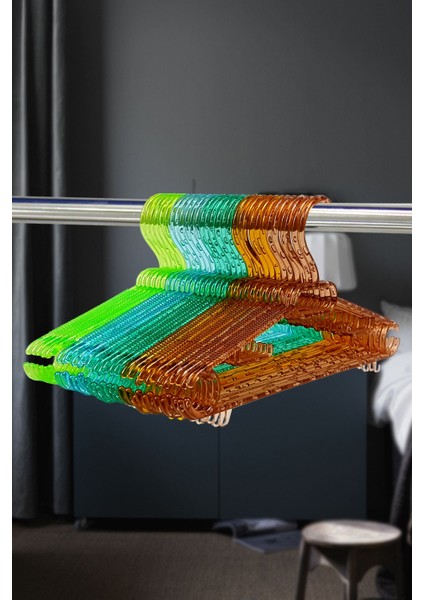 Şeffaf Büyük Boy Elbise Askısı 36 Adet