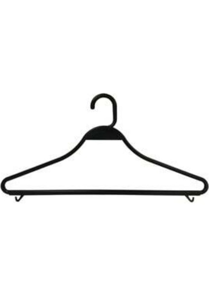 Kıyafet Askısı Plastik Kırılmaz Siyah 20 Adet fiyatları