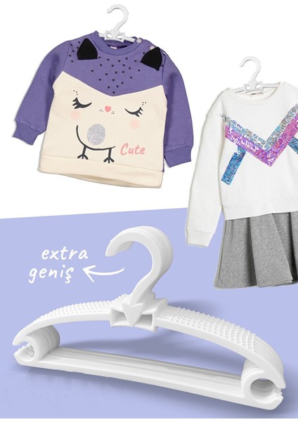 Fiyonk Bebek Elbise Askısı 12 Adet Çocuk Kıyafet Askısı fiyatları