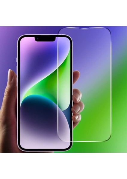 Apple iPhone 14 Ekran Koruyucu 9h Parlak 2.5d Şeffaf Temperli Cam Ekran Koruma Hd (NM07GQM)