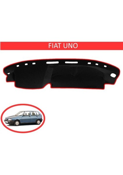 1983-1997 Modellerine Uygun Fiat Uno Torpido Koruma Halısı Siyah Kenar Renk Kırmızı