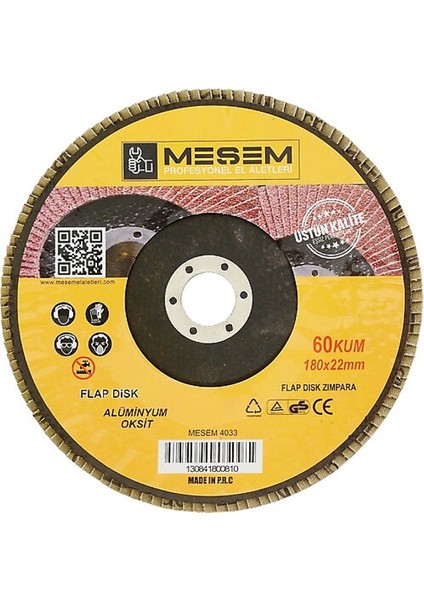 Flap Disk Zımpara (Meşem 115X22 Mm. 40 Kum)