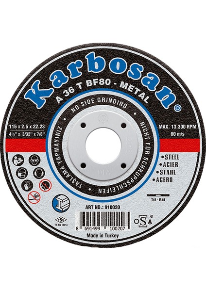 Metal Kesme Diski (Karbosan 180X3.0X22.23)