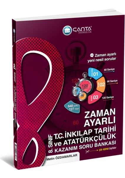 Çanta Yayınları 8. Sınıf LGS Inkılap Tarihi Zaman Ayarlı Kazanım Soru Bankası