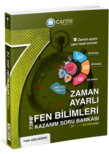 Çanta Yayınları 7. Sınıf Fen Bilimleri Zaman Ayarlı Kazanım Soru Bankası