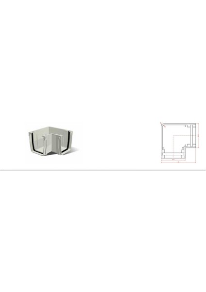 Köşeli Çatı Oluğu 90 Derece Iç-Dış Dirsek