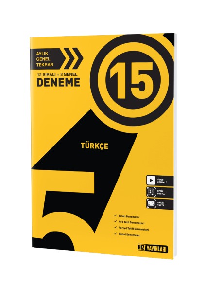 5. Sınıf Türkçe 15 Deneme 5 Deneme