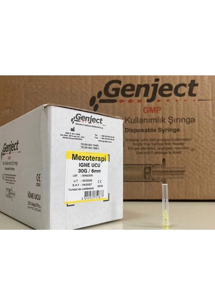 Mezoterapi Iğne Ucu 30G 6mm 1 Kutu