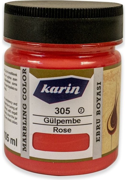 Ebru Boyası 105 ml 305 Gül Pembe