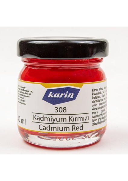 Ebru Boyası 40 ml 308 Cadmium Kırmızı