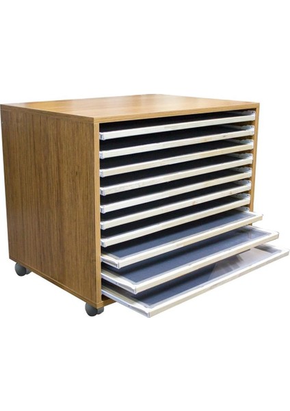 Ebru Kurutma Tezgahı 10 Raflı 60 cm x 80 cm Kapalı Sistem