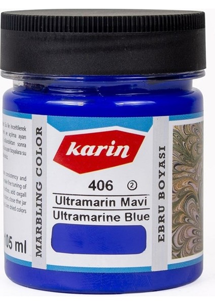 Ebru Boyası 105 ml 406 Ultramarine Mavi