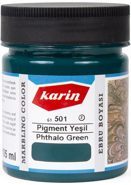 Ebru Boyası 105 ml 501 Pigment Yeşil