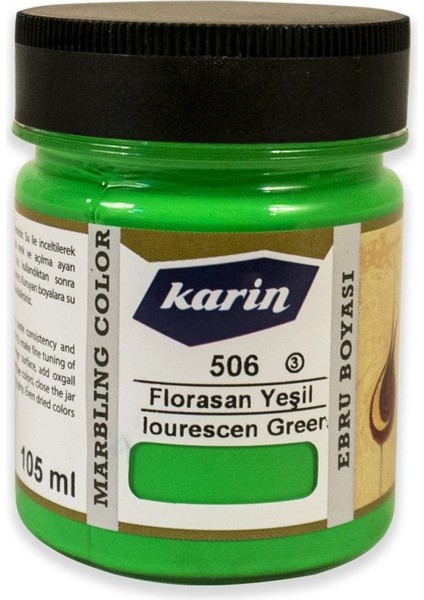 Ebru Boyası 105 ml 506 Florasan Yeşili