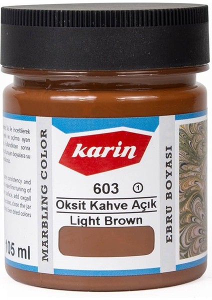Ebru Boyası 105 ml 603 Oksit Açık Kahve