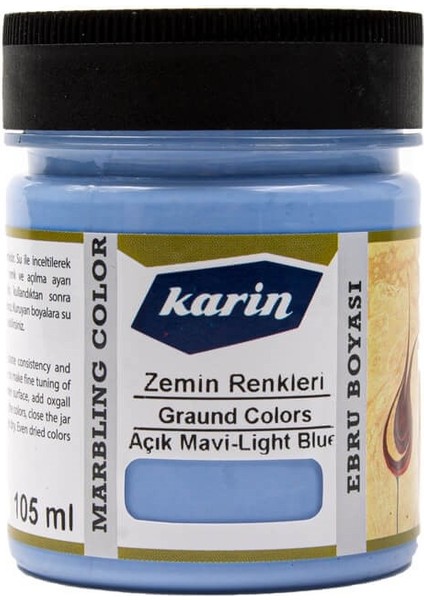 Ebru Boyası Zemin Renkleri 105 ml 902 Açık Mavi
