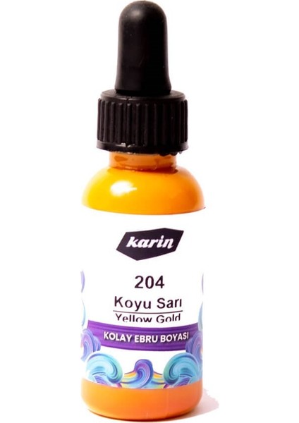 Ebru Boyası 30 ml 204 Koyu Sarı