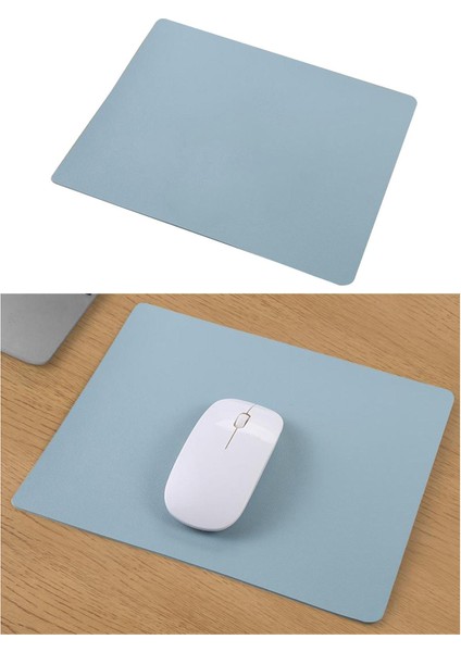 Pu Deri Oyun Pad Pad Home Pc Bilgisayar Dizüstü Bilgisayar 23X19CM Mavi(Yurt Dışından)