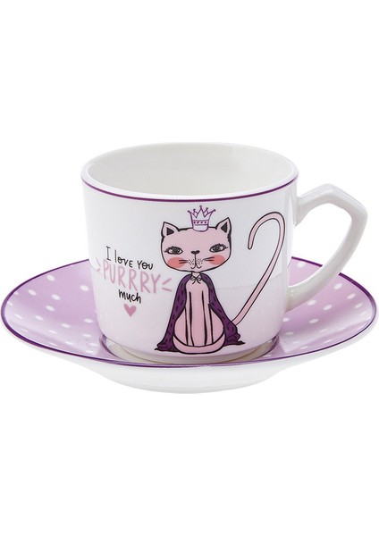 Fancy Cat 2 Kişilik Kahve Fincanı Takımı 80 ml