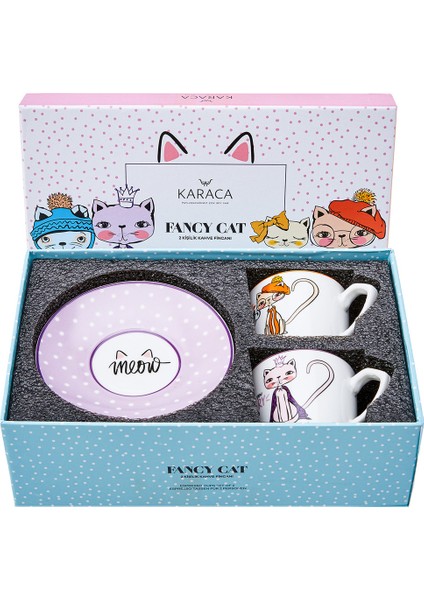 Fancy Cat 2 Kişilik Kahve Fincanı Takımı 80 ml