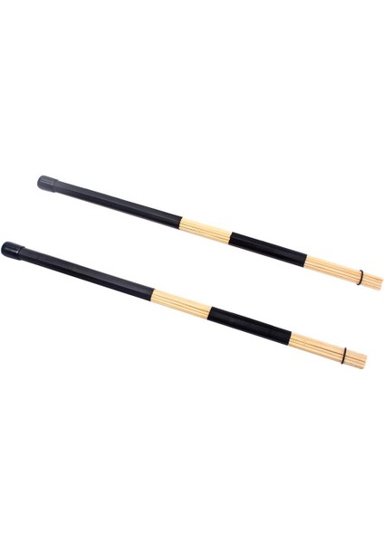 Fırçalar Bambu Drumsticks Deri Saplama 40.5cm Siyah (Yurt Dışından)