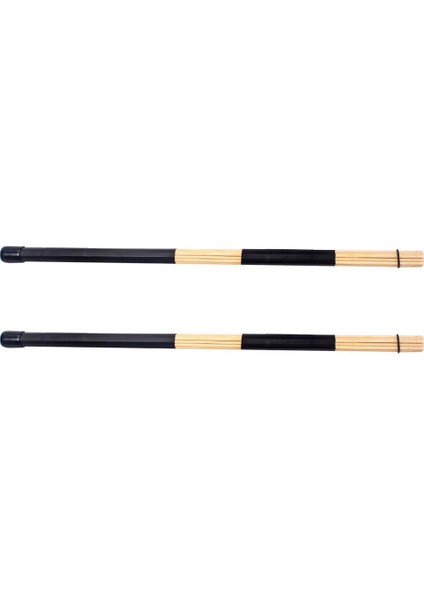 Fırçalar Bambu Drumsticks Deri Saplama 40.5cm Siyah (Yurt Dışından)